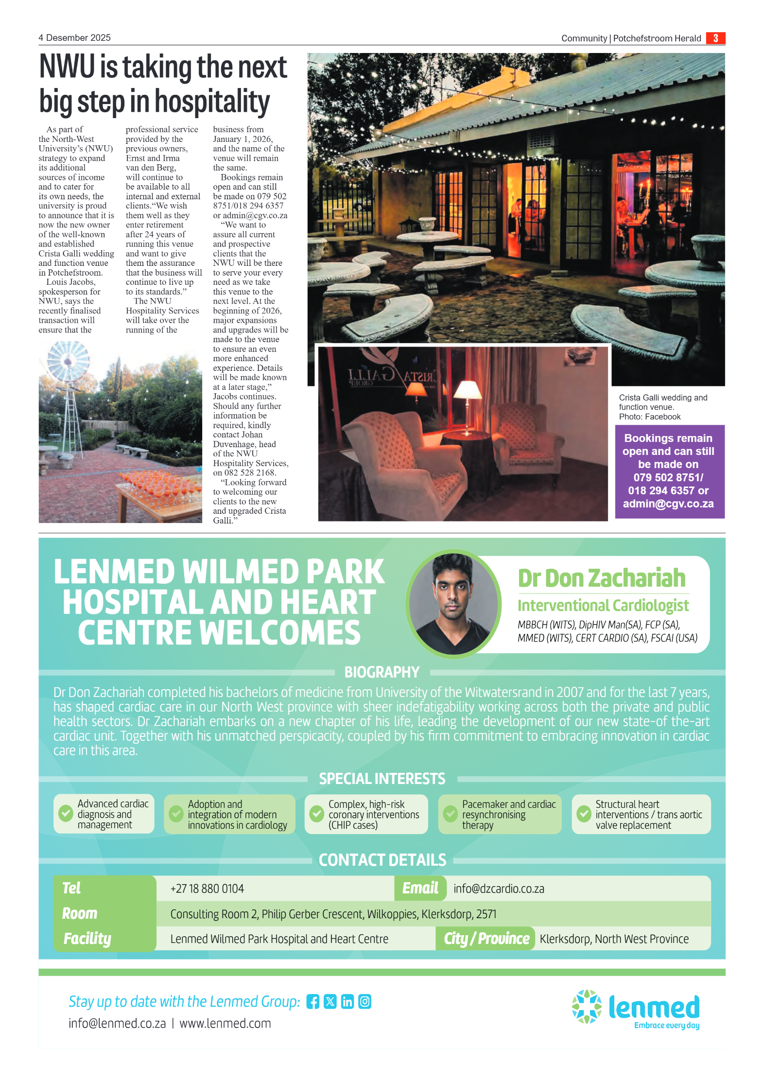 Potchefstroom Herald 4 Desember 2025 page 3