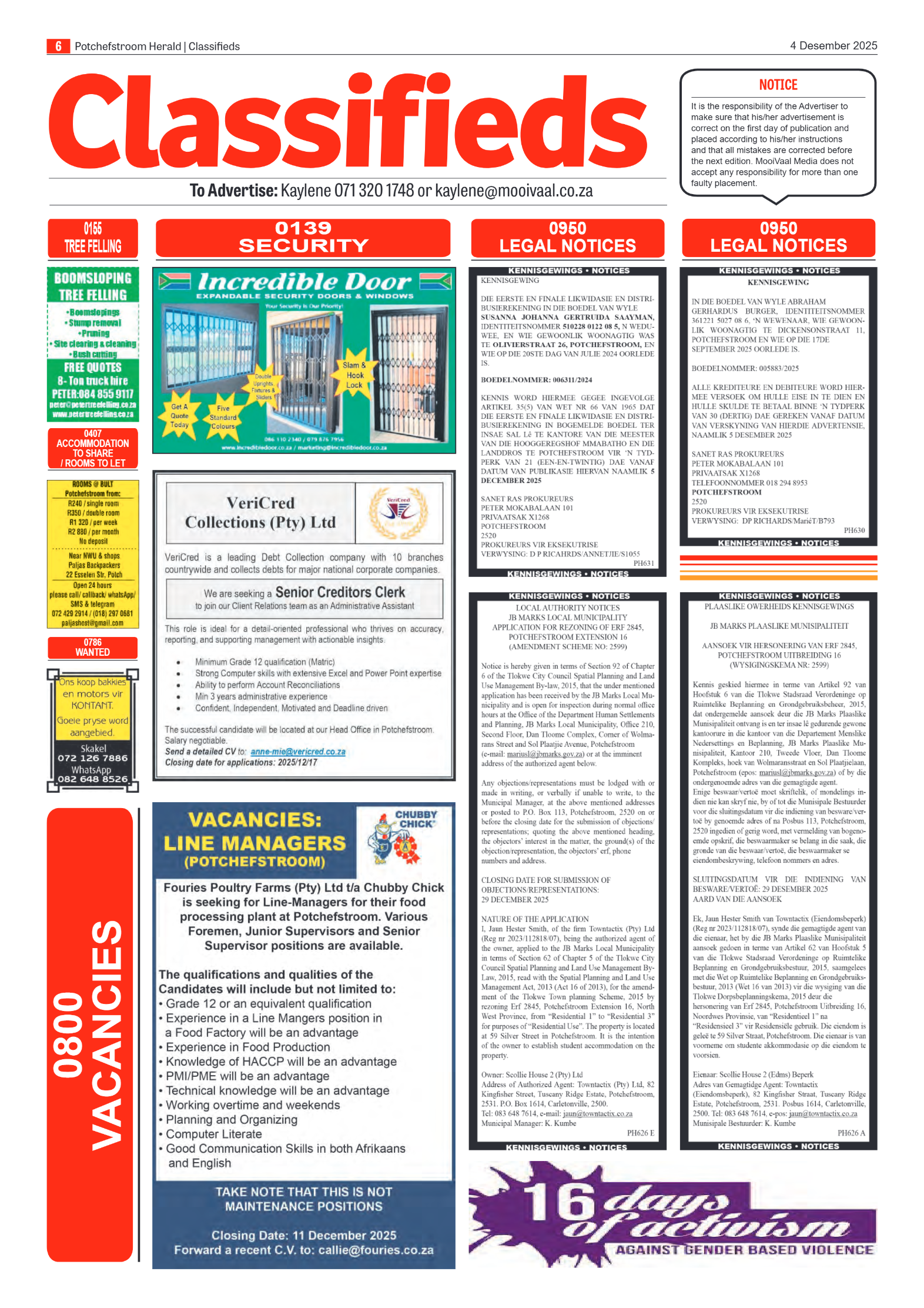 Potchefstroom Herald 4 Desember 2025 page 6