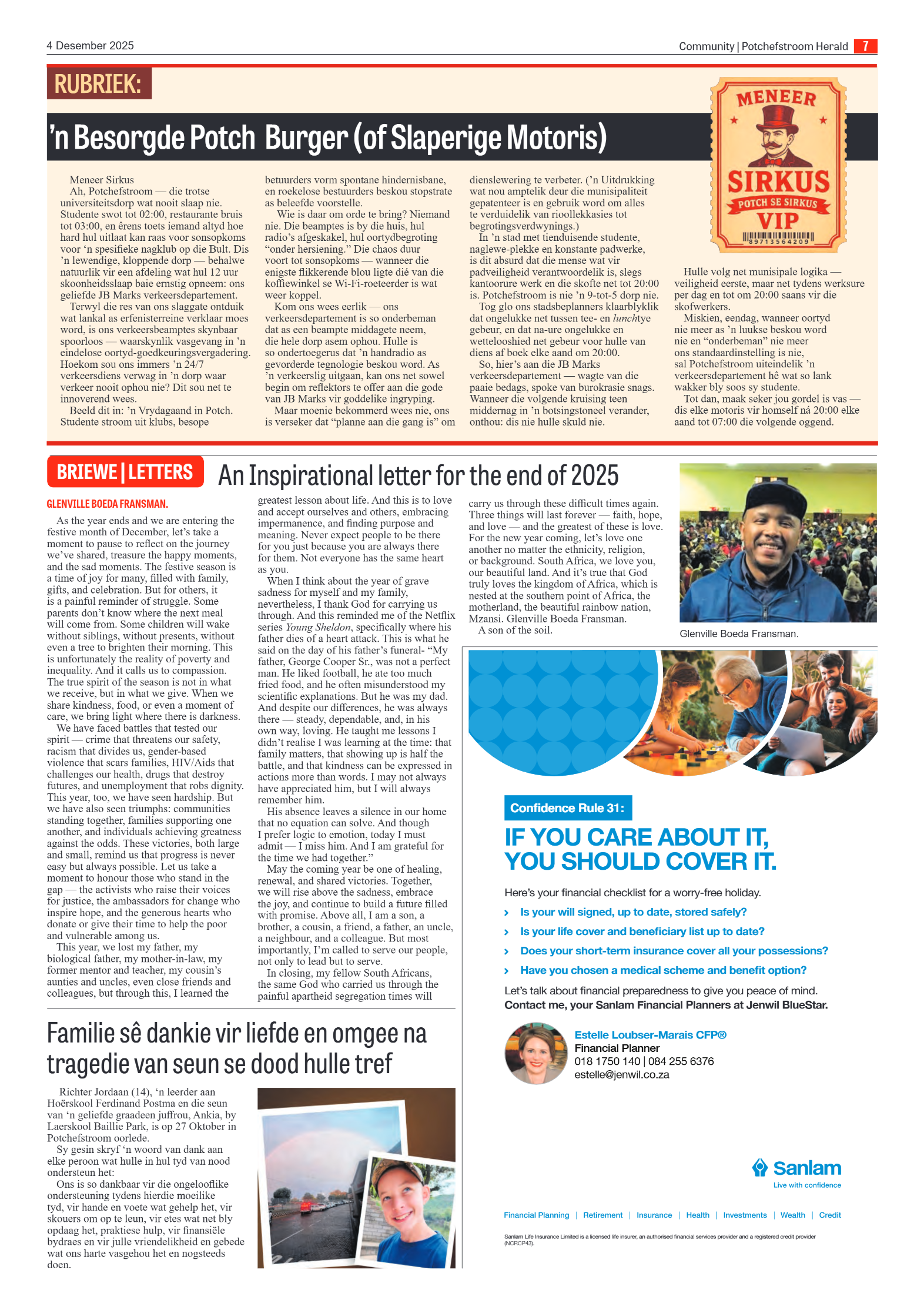 Potchefstroom Herald 4 Desember 2025 page 7