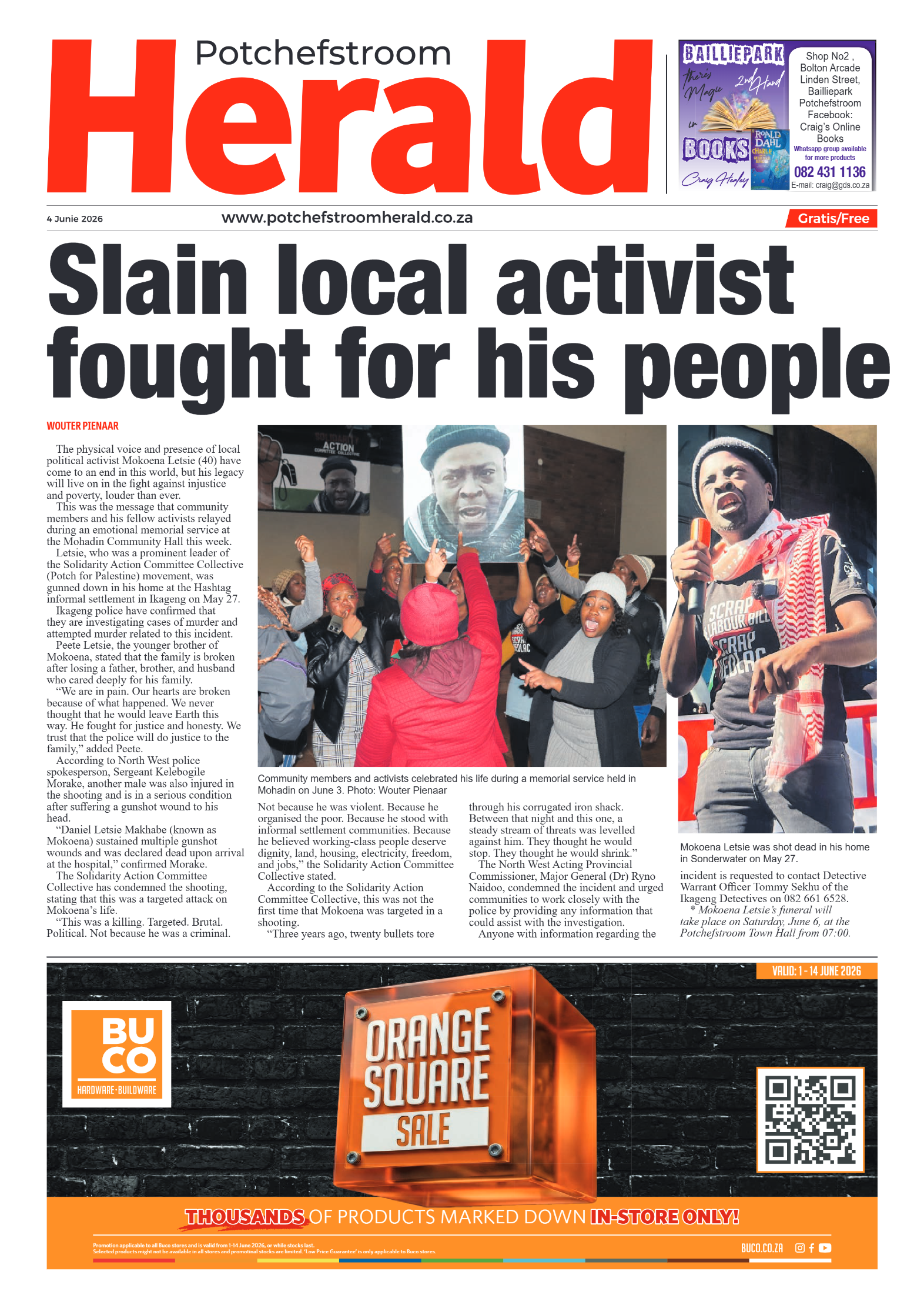 Potchefstroom Herald: 4 Junie 2026 page 1