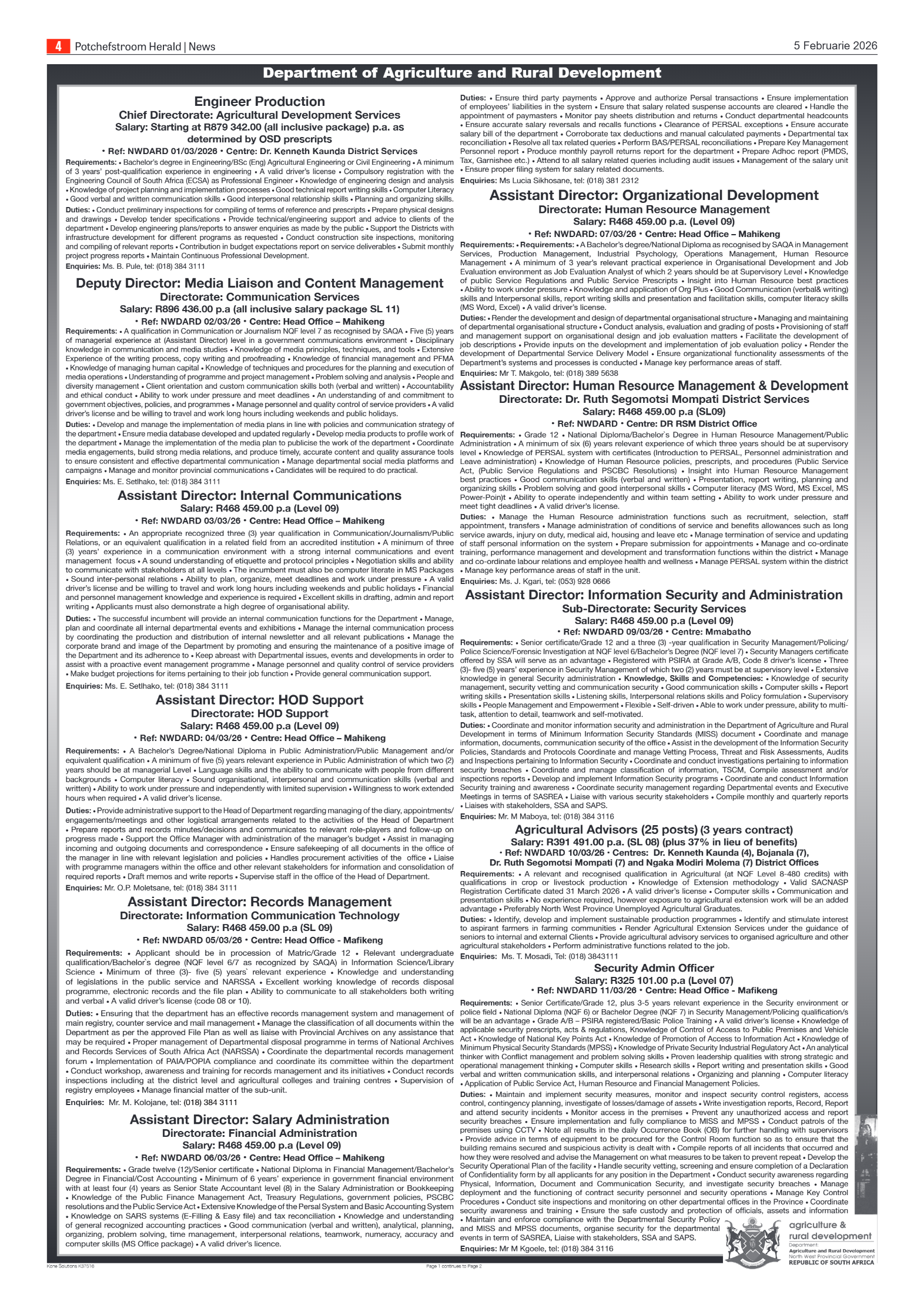 Potchefstroom Herald: 5 Februarie 2026 page 4