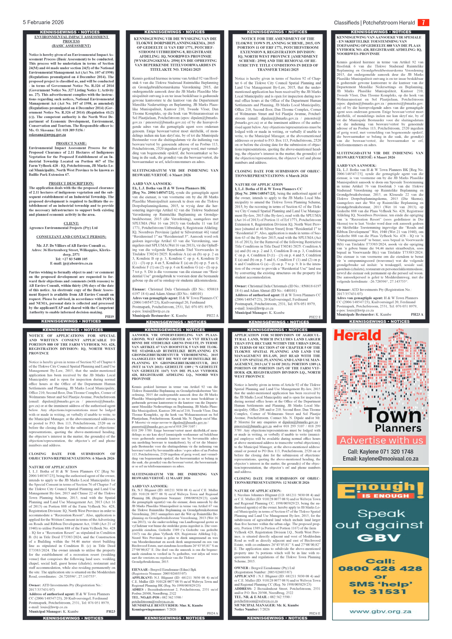 Potchefstroom Herald: 5 Februarie 2026 page 7