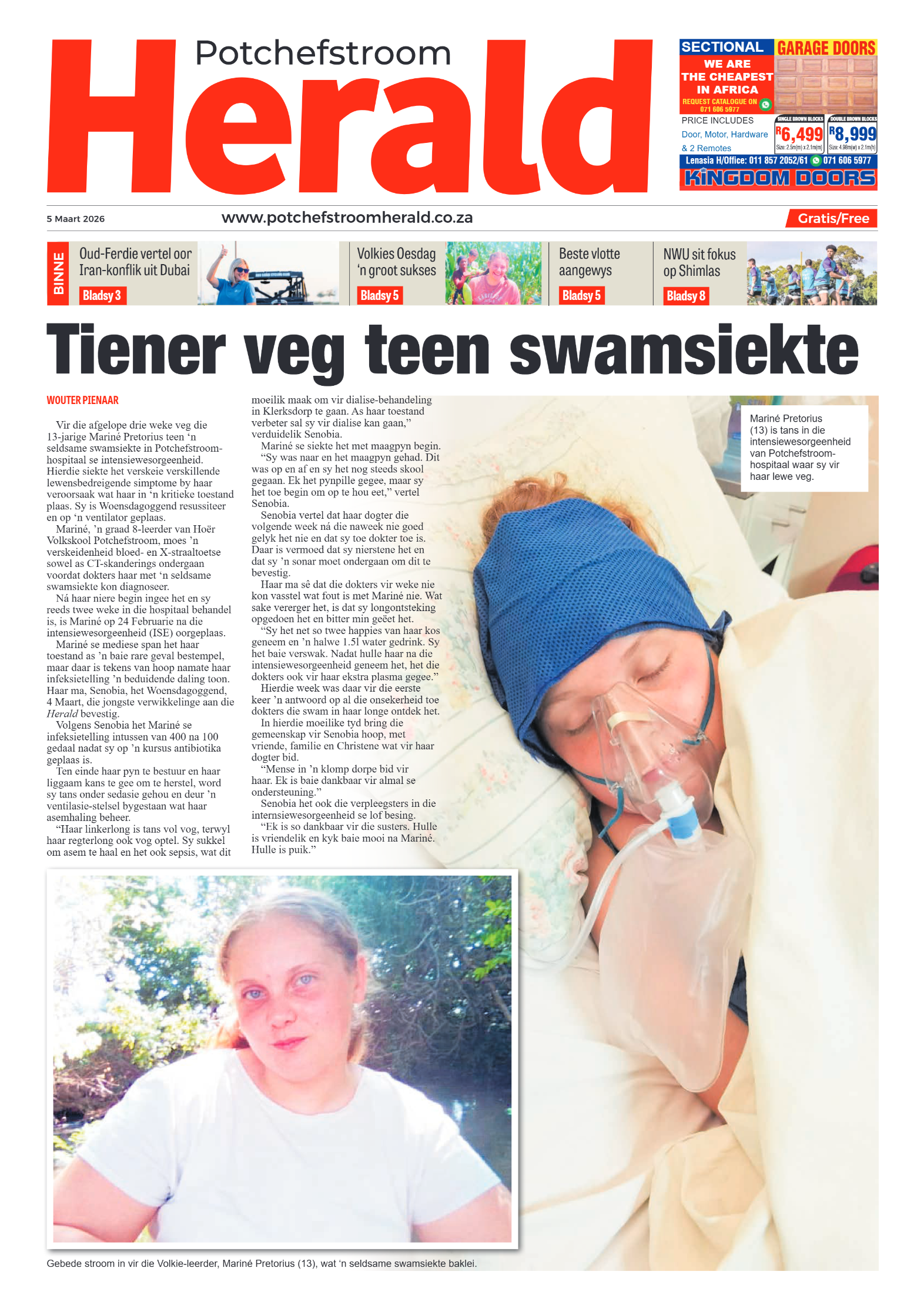 Potchefstroom Herald: 5 Maart 2026 page 1