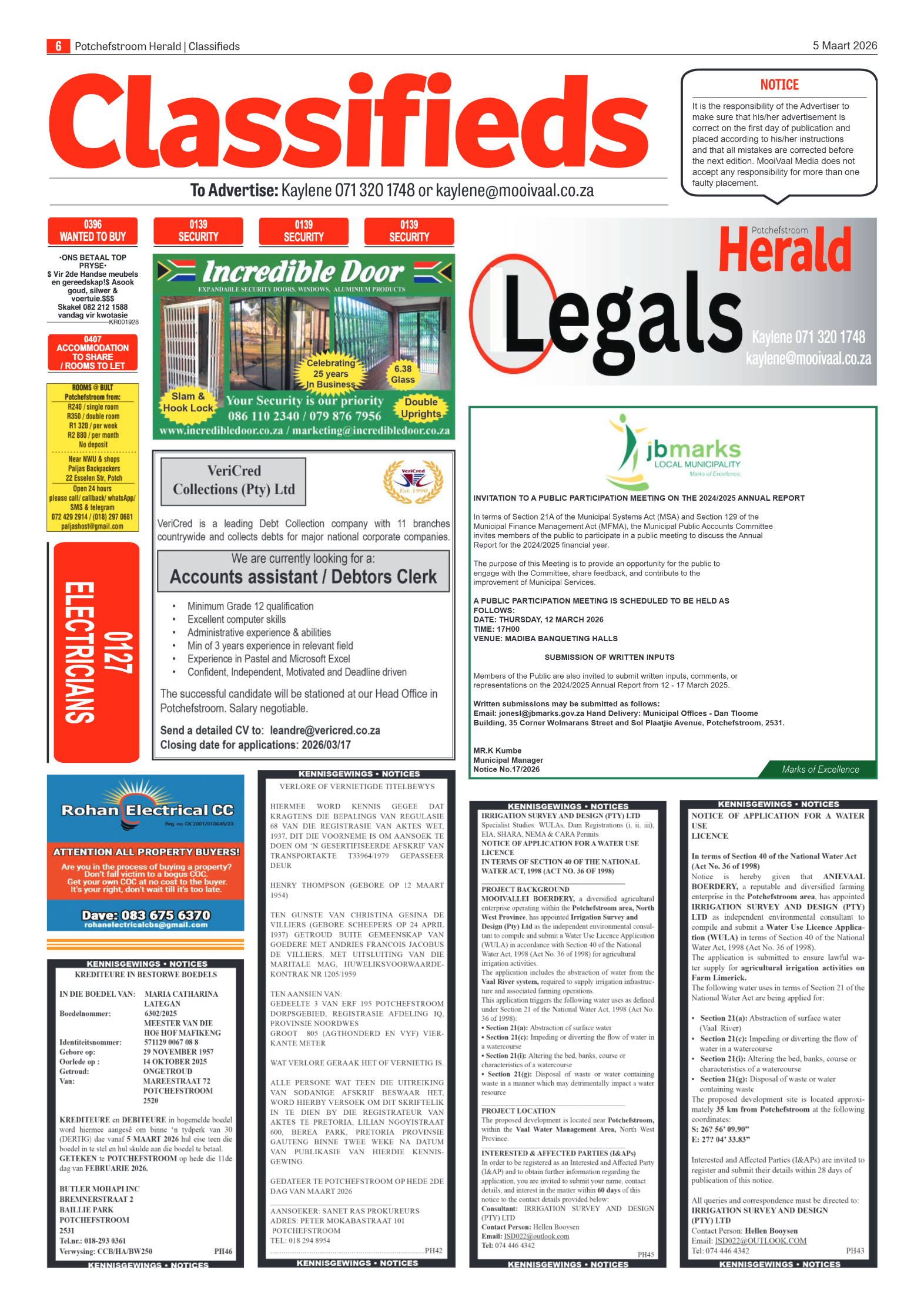 Potchefstroom Herald: 5 Maart 2026 page 6