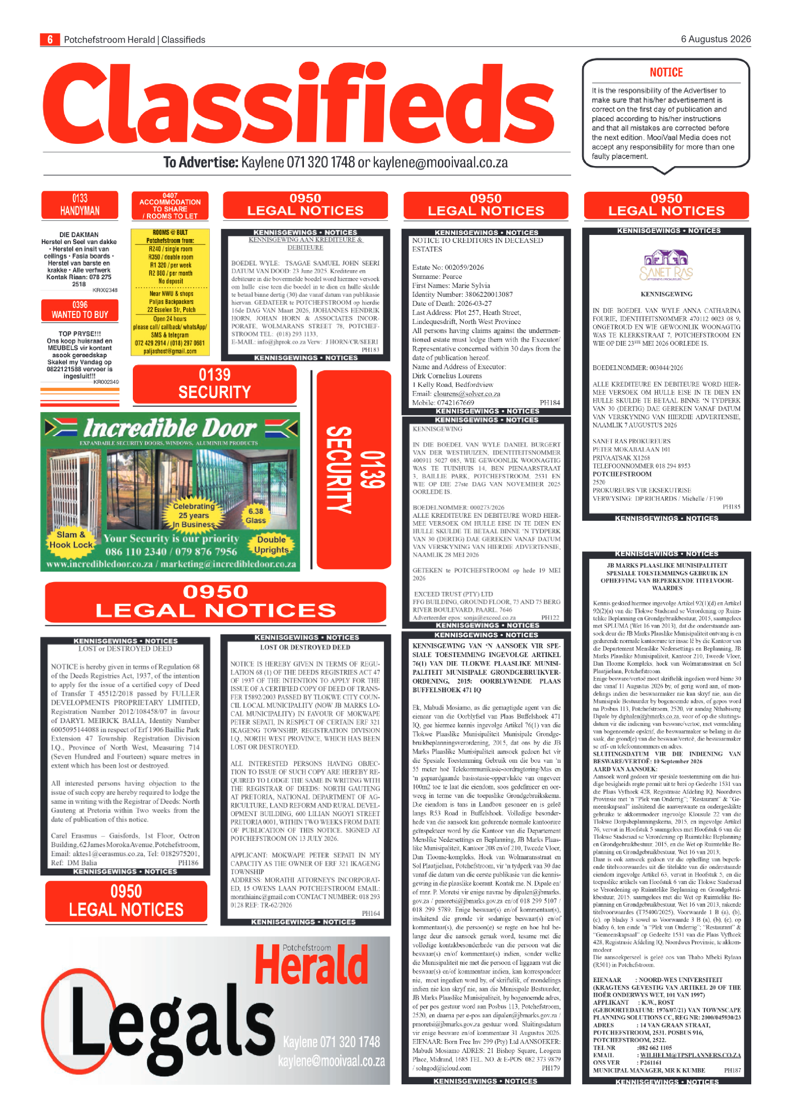 Potchefstroom Herald: 6 Augustus 2026 page 6