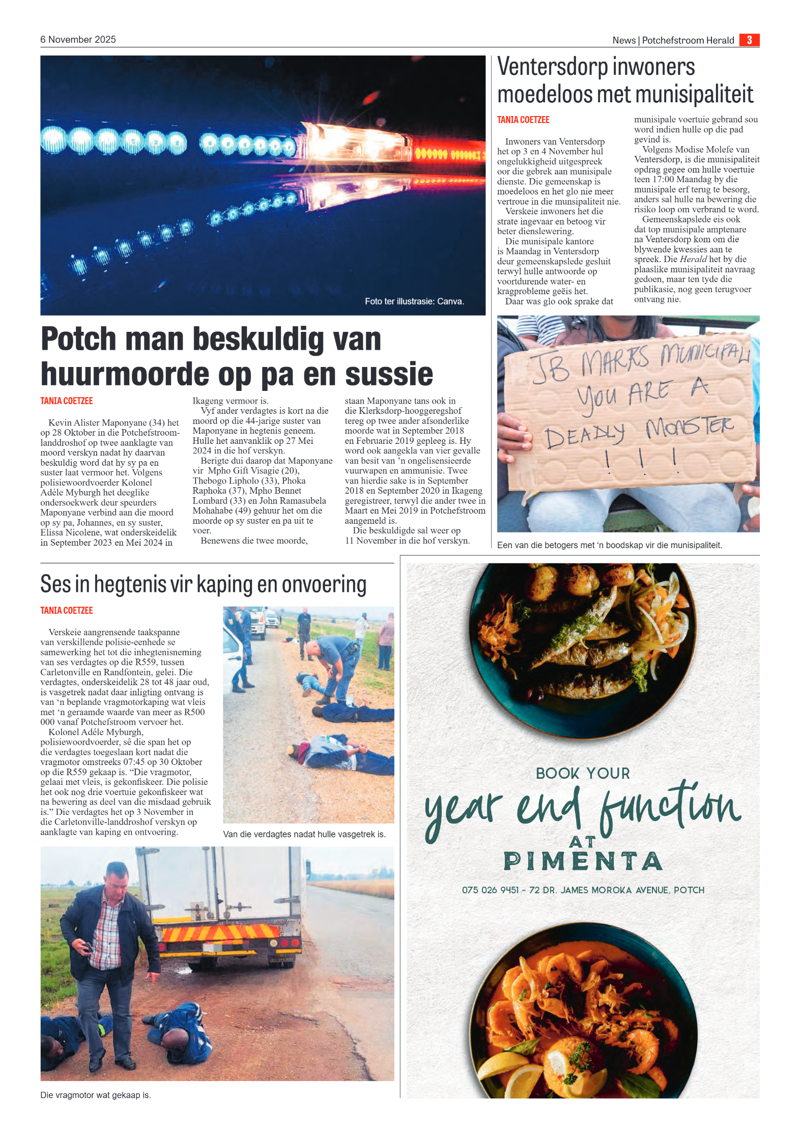 Potchefstroom Herald 6 November 2025 page 3