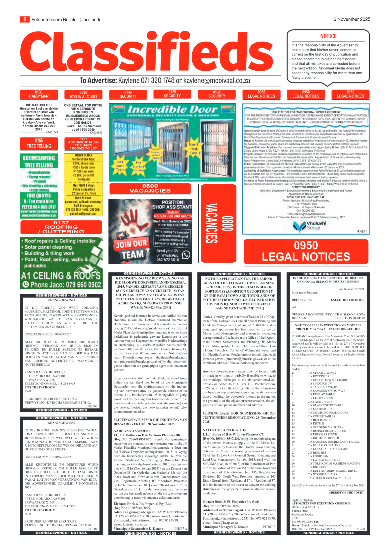 Potchefstroom Herald 6 November 2025 page 6
