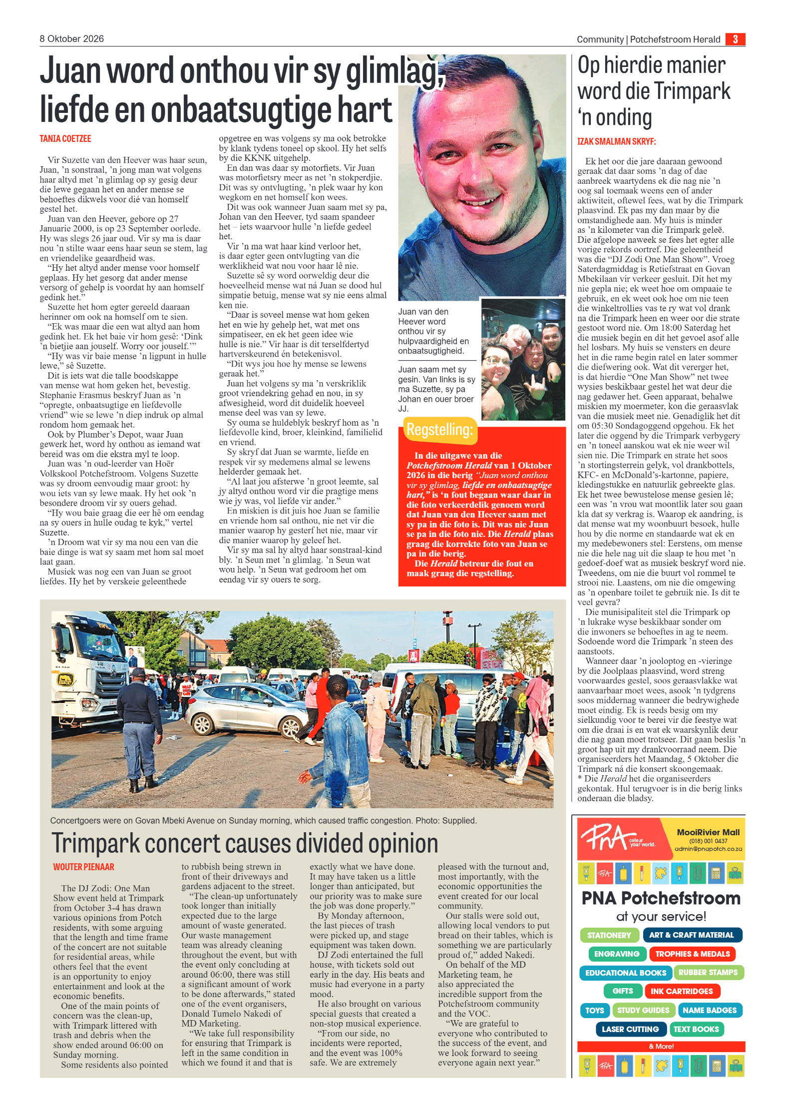 Potchefstroom Herald: 8 Oktober 2026 page 3