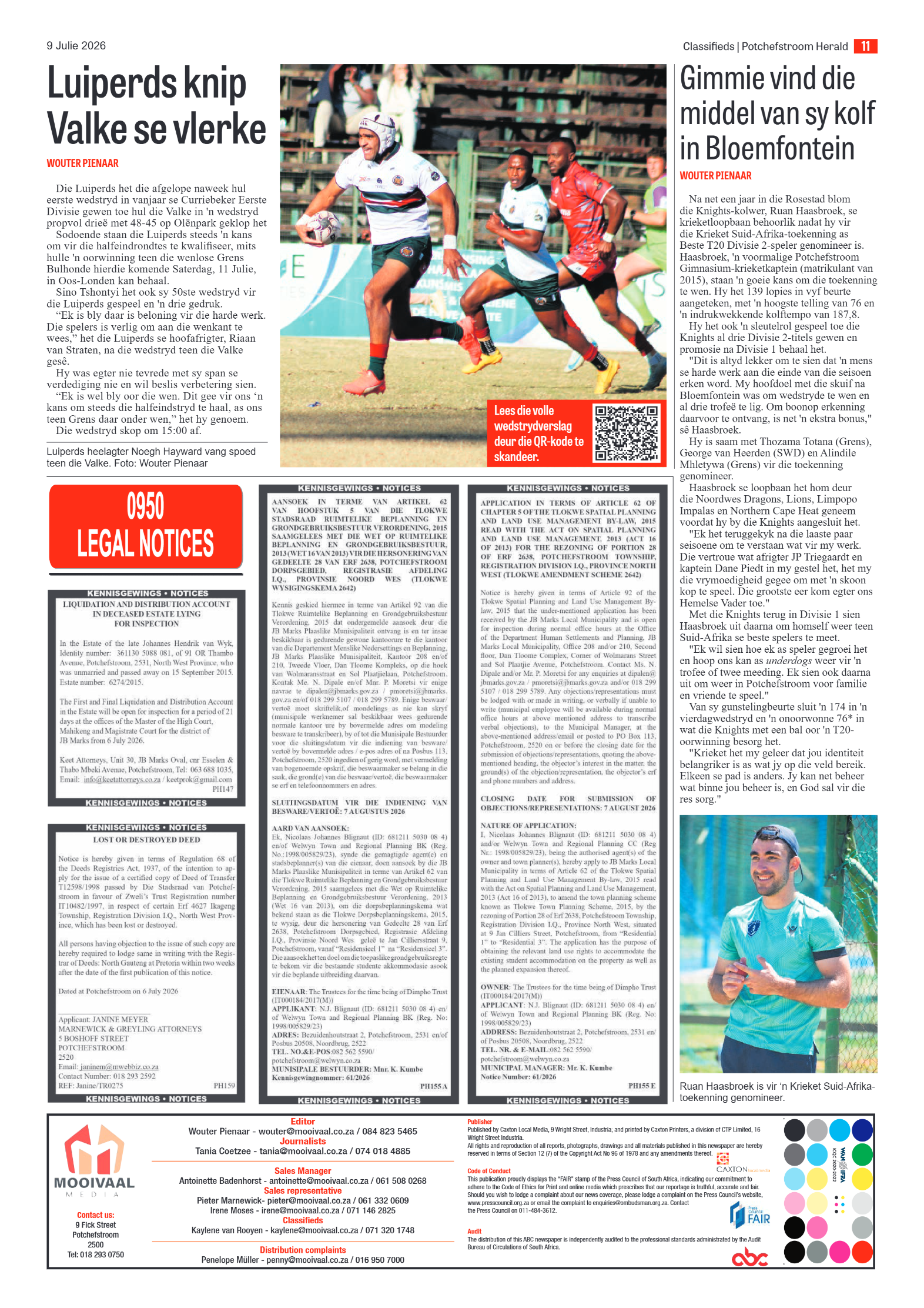 Potchefstroom Herald: 9 Julie 2026 page 11