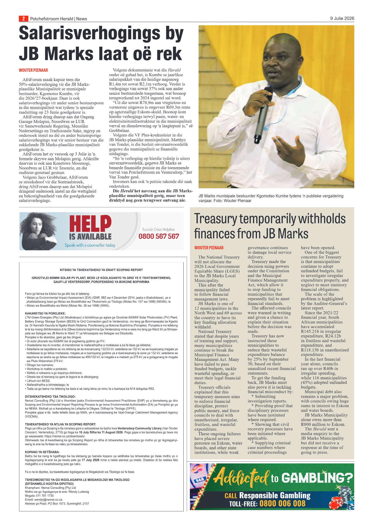 Potchefstroom Herald: 9 Julie 2026 page 2