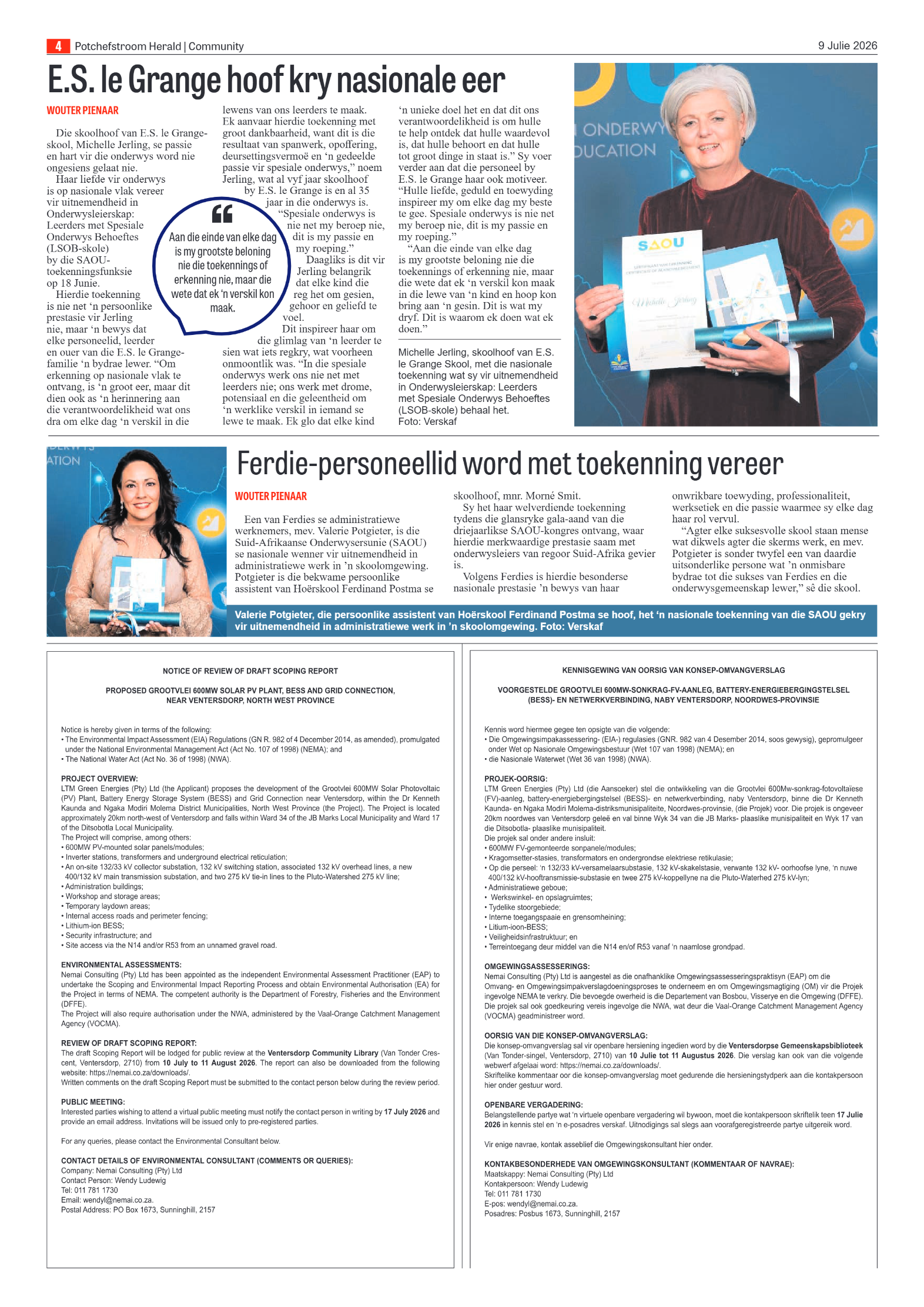 Potchefstroom Herald: 9 Julie 2026 page 4